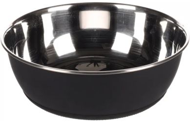 Flamingo Tobias μεταλλικό μπολ για σκύλους - μαύρο  2700 ml