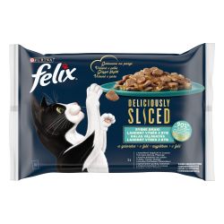 Felix Deliciously Sliced ψαρικό μείγμα σε ζελέ 4 x  80 g