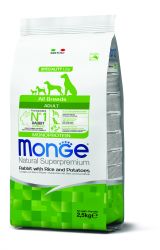 Monge Speciality Line All Breeds Adult Monoprotein - κουνέλι, ρύζι και πατάτα  2.5 kg