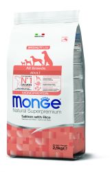 Monge Speciality Line All Breeds Adult Monoprotein - σολομός, ρύζι  2.5 kg