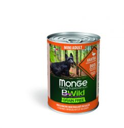Monge BWild Grain Free Mini Adult κονσέρβα σκύλου - πάπια με κολοκύθα και κολοκυθάκι  400 g