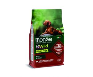 Monge BWild Grain Free All Breeds Adult ξηρή τροφή σκύλου - αρνί, πατάτα, μπιζέλι  2.5 kg