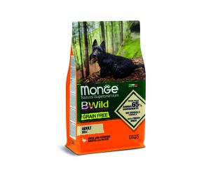 Monge BWild Grain Free Mini Adult ξηρή τροφή - πάπια με πατάτα  2.5 kg