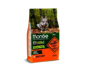 Monge BWild Grain Free Adult All Breed ξηρή τροφή σκύλου - πάπια με πατάτα  2.5 kg