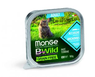 Monge BWild Grain Free Paté Terrine Adult - γαύρος με λαχανικά  100 g