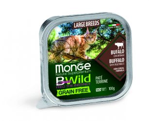 Monge BWild Grain Free Paté Terrine Large Breed - βουβάλι με λαχανικά  100 g