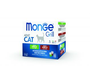 Monge Grill Cat Adult Μπουκιές Κουνελιού σε Ζελέ 12 x  85 g