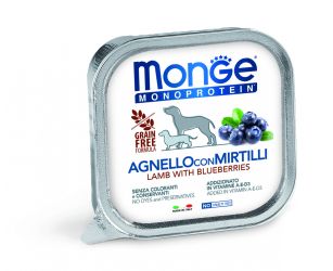 Monge Dog Monoprotein Fruits πατέ - αρνί, μύρτιλο  150 g