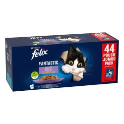 Felix Fantastic Vegyes Válogatás aszpikban marhával, csirkével, lazaccal, tonhallal 44 x  85 g