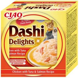 Inaba Cat Churu Dashi Delights - κοτόπουλο-τόνος-σολομός  70 g