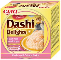 Inaba Cat Churu Dashi Delights - κοτόπουλο-σολομός  70 g