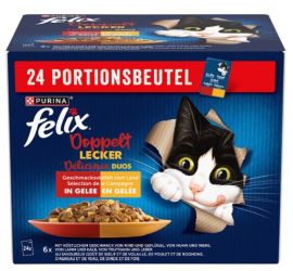 Felix Fantastic Dou Οικιακή Επιλογή με κοτόπουλο, βοδινό, γαλοπούλα, αρνί 24 x  85 g