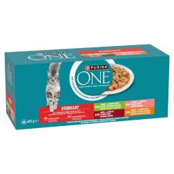 Purina ONE Sterilcat marhával, lazaccal, pulykával és csirkével nedves macskaeledel 40 x  85 g