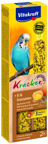 Vitakraft Kracker διπλό στικ με αυγό και σπόρους για κυματιστούς παπαγάλους  2 db