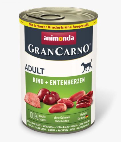 Animonda GranCarno Adult κονσέρβα, βοδινό και καρδιά πάπιας  800 g