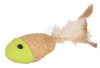 Flamingo játék labda és hal tollakkal macskáknak  10 cm