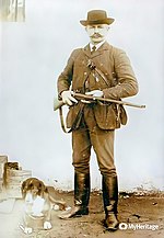 Farkas Gábor kutyájával 1852-1917