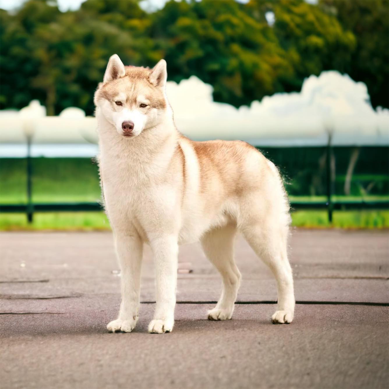 husky szemből fotózva